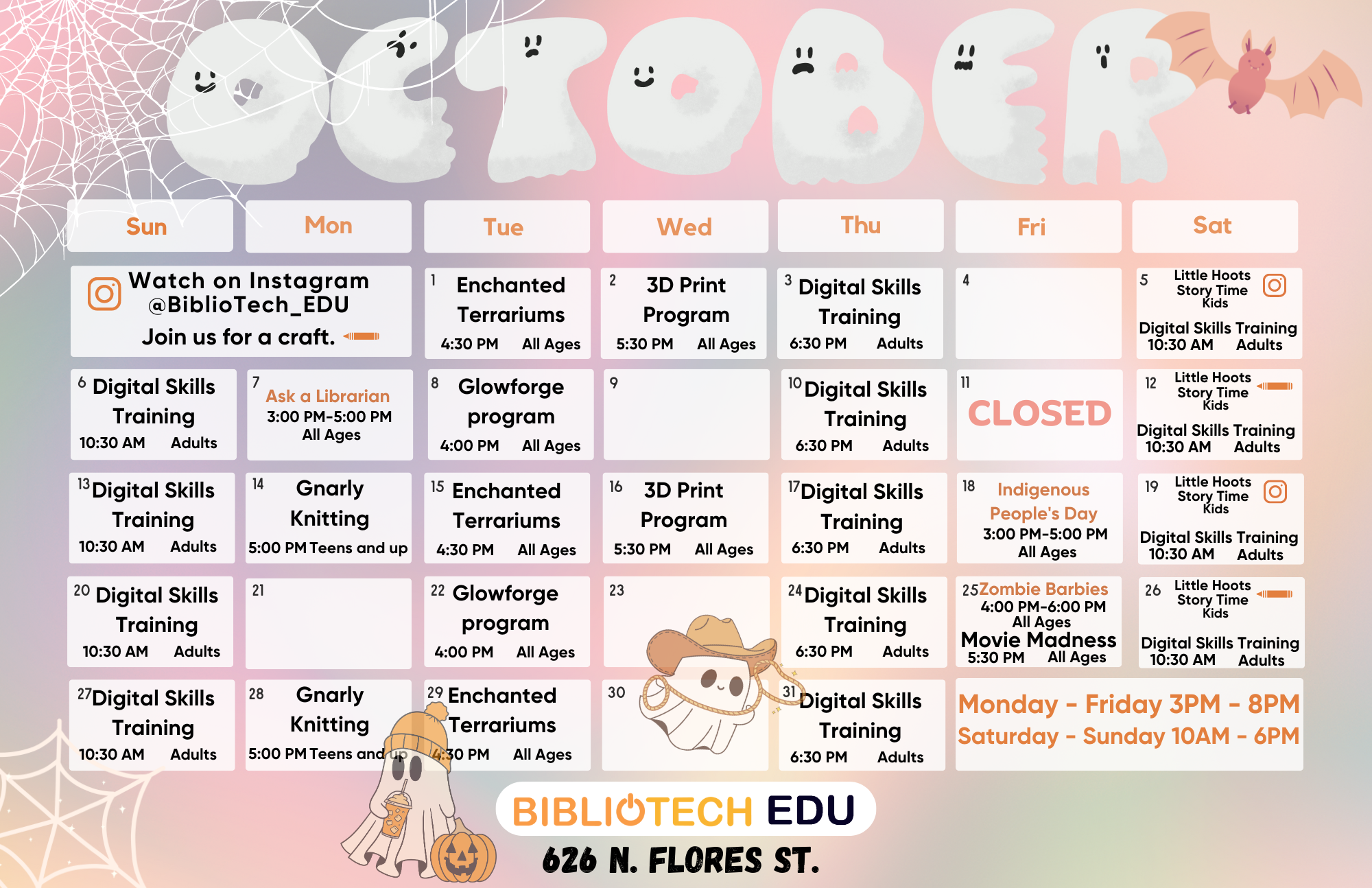 EDU October '24 Calendar