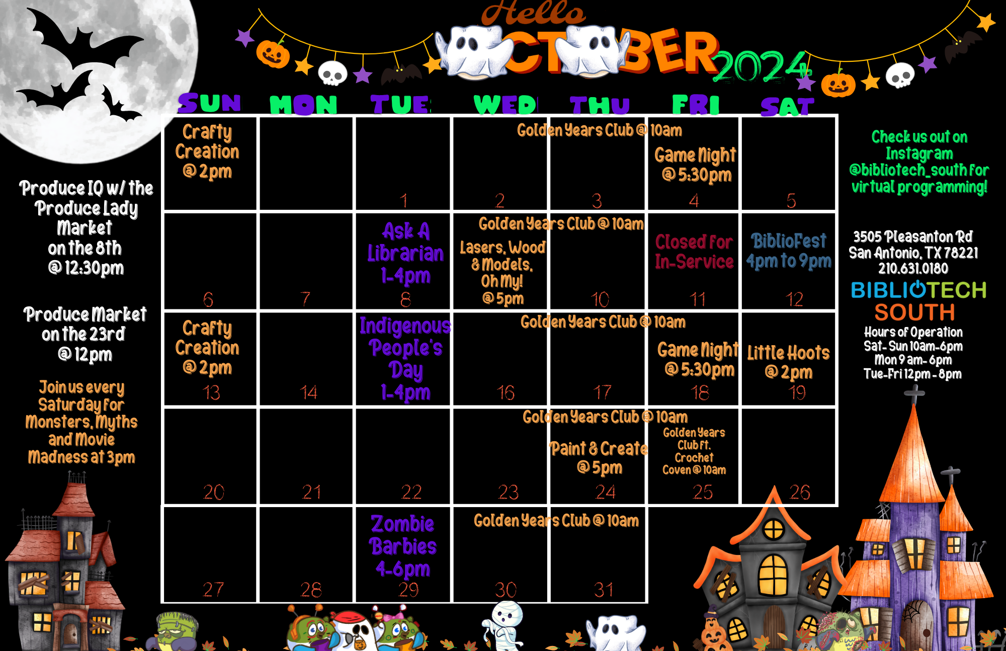 South October '24 Calendar