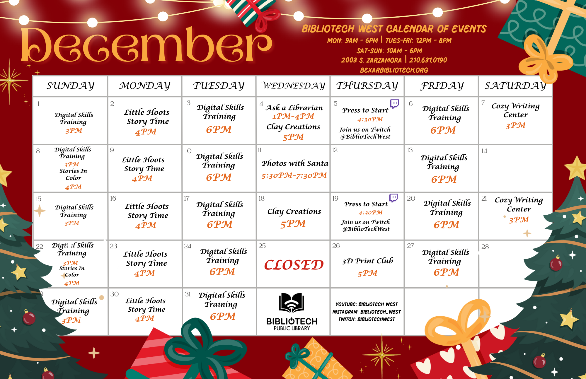 West December 24 Calendar