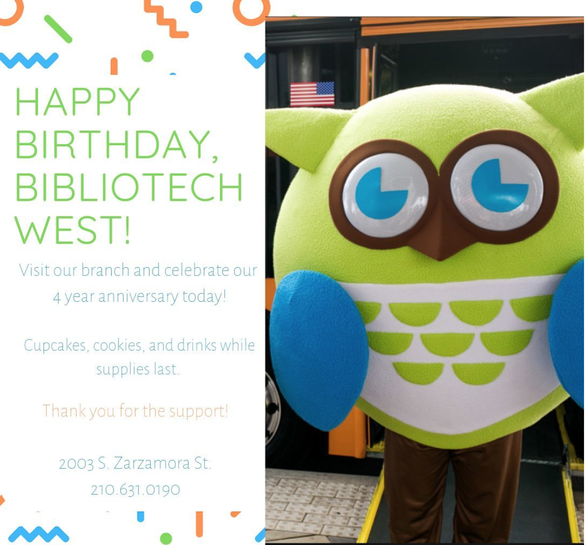 Happy Birthday BiblioTech West!
