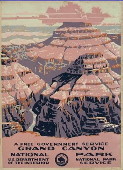 Historical poster of the Grand Canyon
