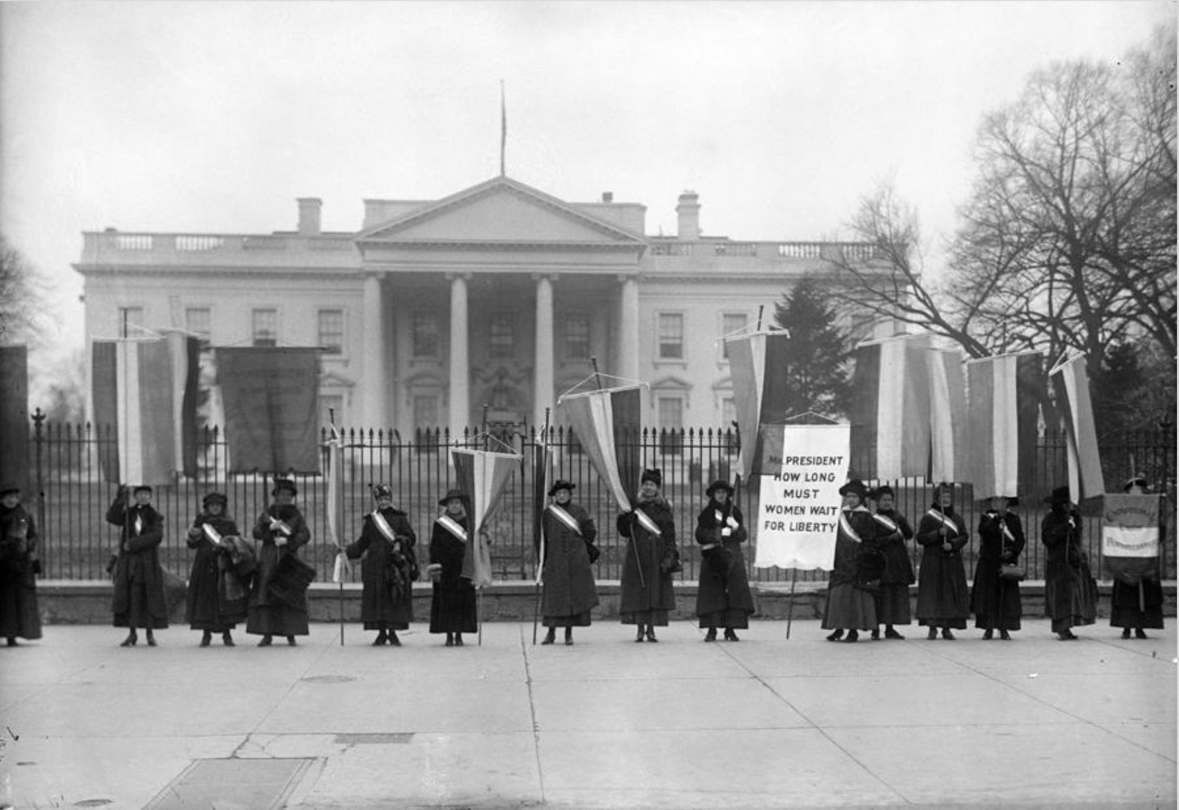 Women Suffragists Outside the White House