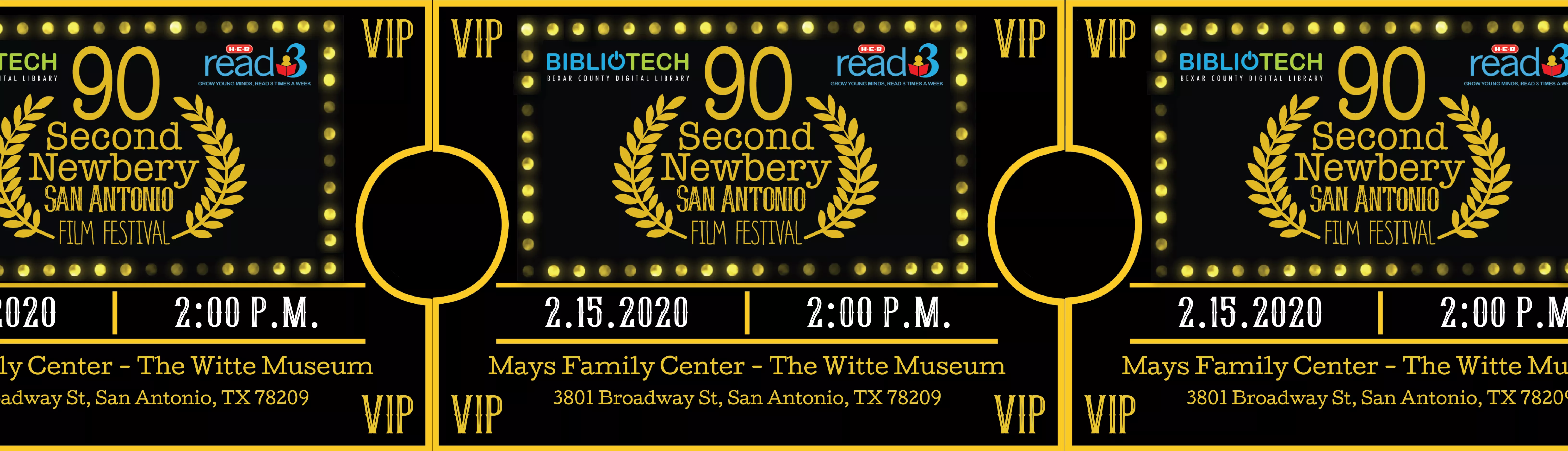 90-Second Newbery Film Festival will be held on Feb. 15 at 2pm at the Witte Museum. All are welcome!