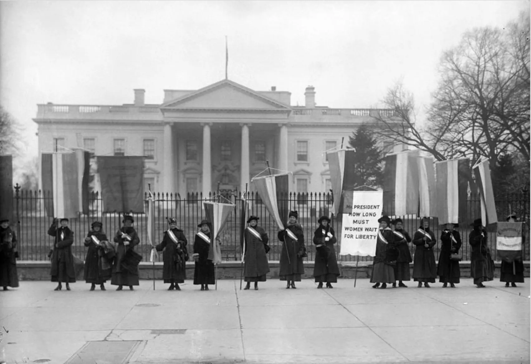 Women Suffragists Outside the White House